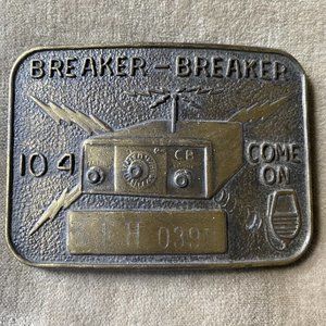 BUNDLE ONLY Vintage CB Breaker Breaker Belt Buckle Amateur Radio 10-4 Trucker